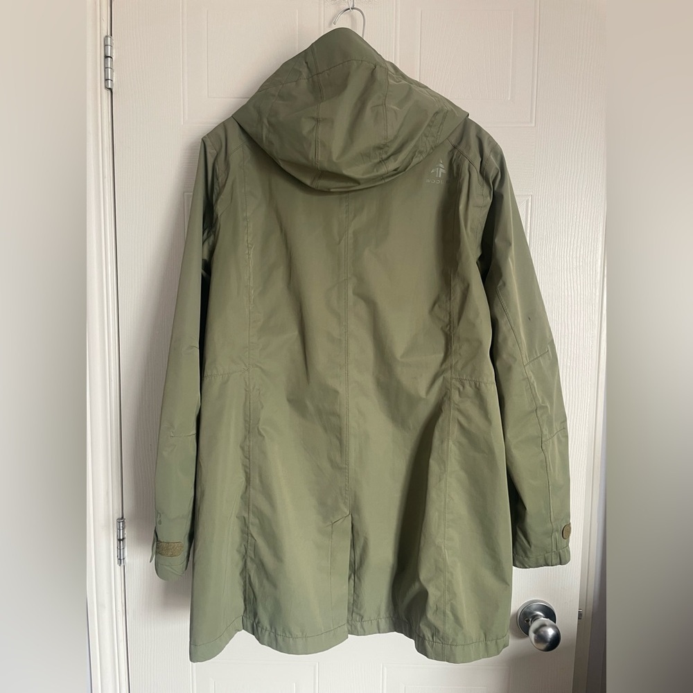 Gorpcore Woods Hooded Rain Jacket Windbreaker Olive Green M - Picture 8 of 16